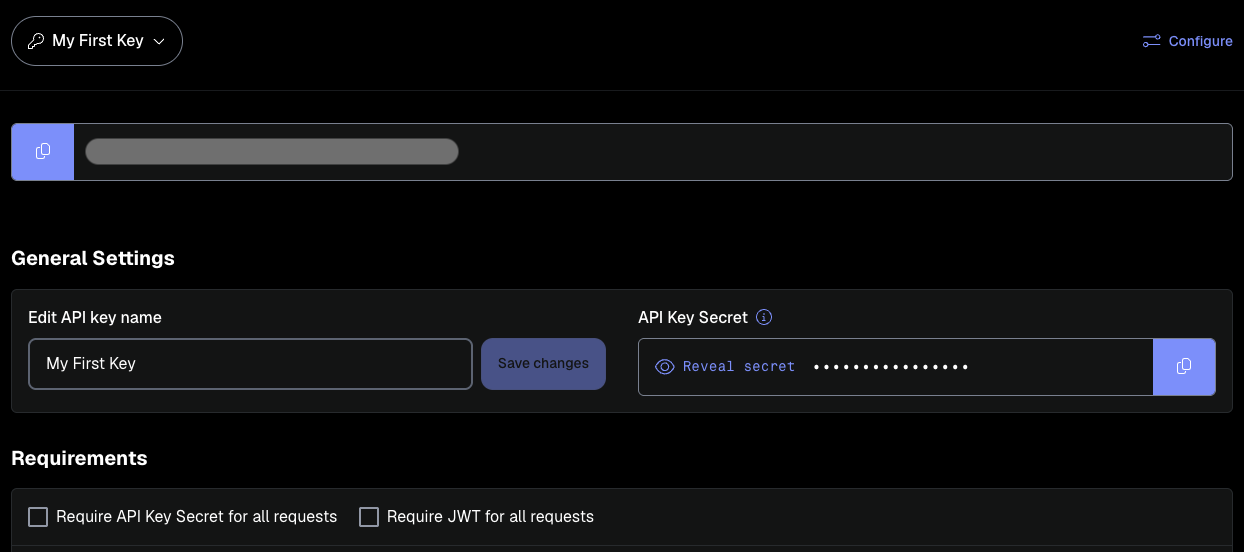 Settings Tab